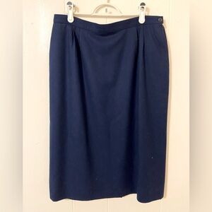 Pendleton Classic Navy Wool Pencil Skirt